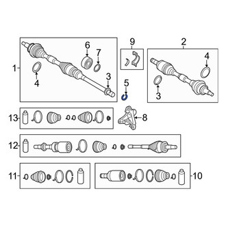 Mazda OE - Left CV Axle Shaft Retaining Ring