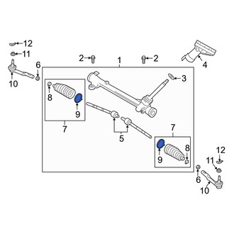 Mazda OE - Front Inner Rack and Pinion Bellows Clamp