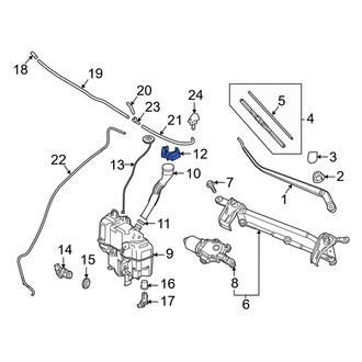 Mazda OE - Washer Fluid Reservoir Filler Pipe Bracket