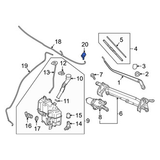 Mazda OE - Windshield Washer Nozzle Clip