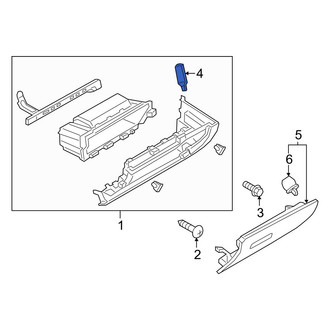 Mazda OE - Glove Box Support