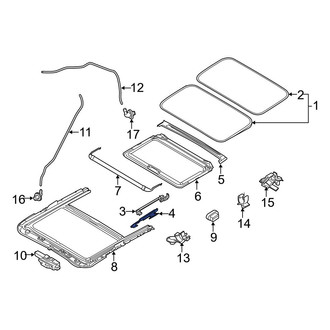 Mazda OE - Left Sunroof Guide Rail