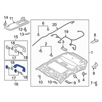 Mazda OE - Rear Left Interior Grab Bar