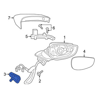 Mazda OE - Front Right Door Mirror Trim Ring