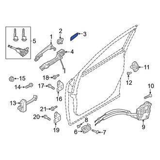 Mazda OE - Left Exterior Door Handle Cover Gasket