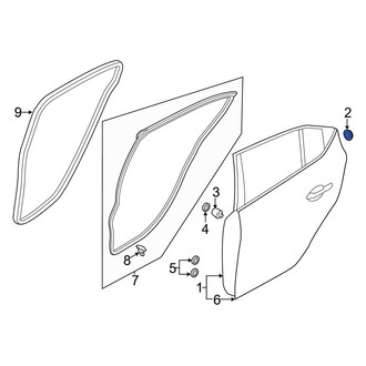 Mazda OE - Front Door Shell Grommet