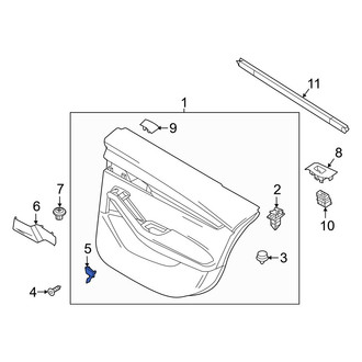 Mazda OE - Front Left Door Trim Molding Cap
