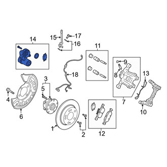 Mazda OE - Rear Left Parking Brake Actuator