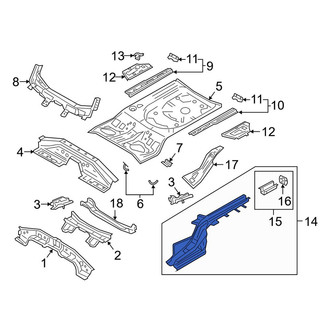 Mazda OE - Front Right Frame Side Member Assembly
