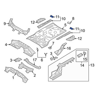 Mazda OE - Left Floor Side Rail Bracket