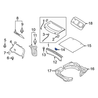 Mazda OE - Rear Deck Lid Latch Cover