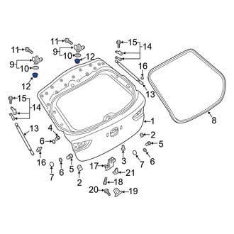 Mazda OE - Bumper Impact Bar Nut