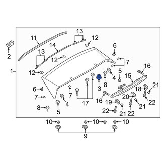 Mazda OE - Upper Liftgate Finish Panel Clip