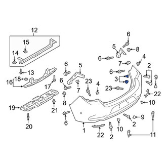 Mazda OE - Bumper Cover Grommet