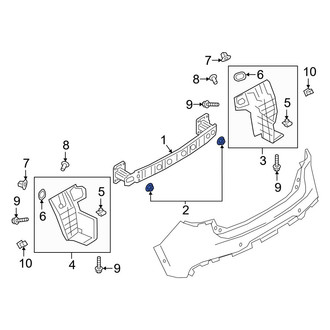 Mazda OE - Bumper Impact Bar Nut
