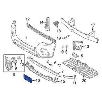Mazda OE - Front License Plate Bracket