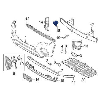 Mazda OE - Front Right Bumper Impact Bar Bracket