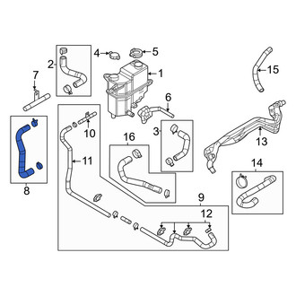 Mazda OE - Lower Engine Coolant Overflow Hose