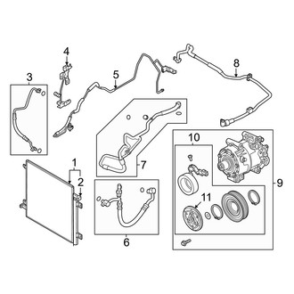 Mazda OE - Air Conditioner & Heater - Condenser, Compressor & Lines