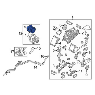 Mazda OE - Rear HVAC Blower Motor Assembly