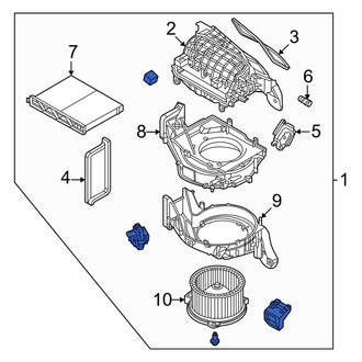 Mazda OE - Front HVAC Blower Case Assembly