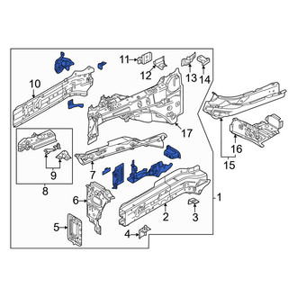Mazda OE - Front Right Frame Side Member Assembly