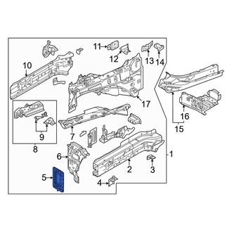 Mazda OE - Front Left Bumper Impact Bar Bracket
