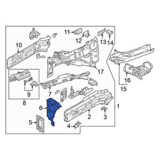 Mazda OE - Front Left Frame Rail End