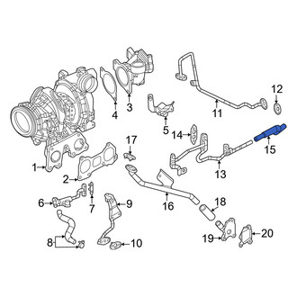 Mazda OE - Turbocharger Coolant Line
