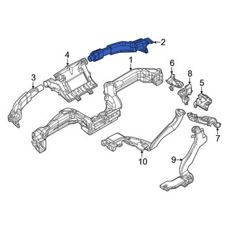 Mazda OE - Front Right Upper Inner Instrument Panel Air Duct