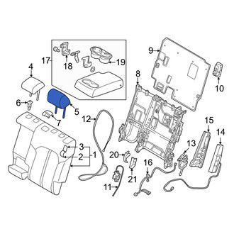 Mazda OE - Rear Left Inner Headrest