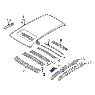 Mazda OE - Left Roof Panel Reinforcement Bracket