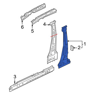 Mazda OE - Left Body B-Pillar Reinforcement
