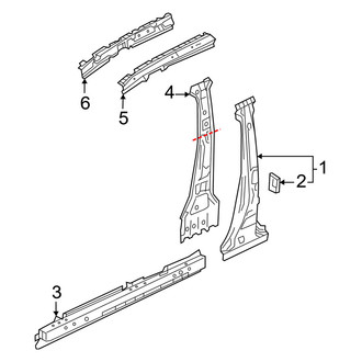 Mazda OE - Pillars, Rocker & Floor - Center Pillar & Rocker