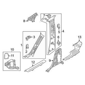 Mazda OE - Pillars, Rocker & Floor - Interior Trim
