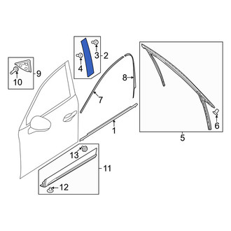 Mazda OE - Front Right Rearward Door Applique