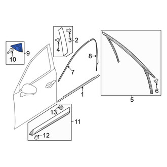 Mazda OE - Front Left Rearward Door Applique