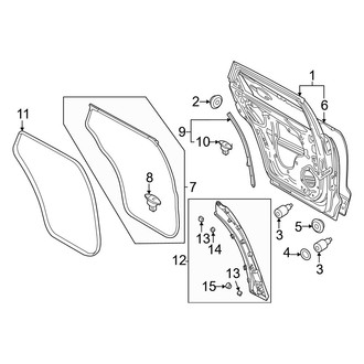 Mazda OE - Rear Door - Door & Components