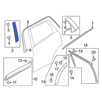 Mazda OE - Rear Right Forward Door Applique