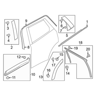 Mazda OE - Rear Door - Exterior Trim
