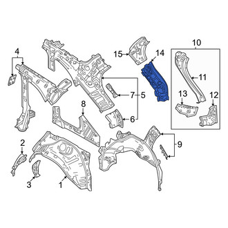 Mazda OE - Left Lower Body D-Pillar Reinforcement