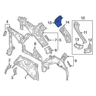 Mazda OE - Left Upper Body D-Pillar Reinforcement