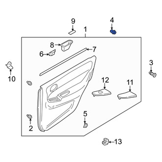 Mazda OE - Rear Door Interior Trim Panel Grommet