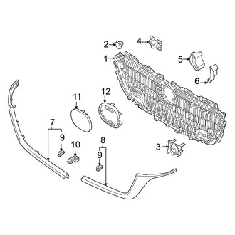 Mazda OE - Front Bumper & Grille - Grille & Components (Grille & Trim)