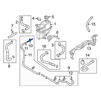 Mazda OE - Engine Coolant Overflow Hose Adapter