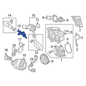 Mazda OE - Rear HVAC Heater Hose Outlet Tube