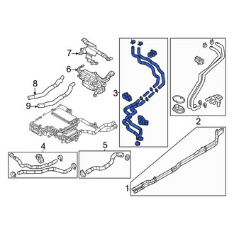 Mazda OE - Center Drive Motor Inverter Coolant Line