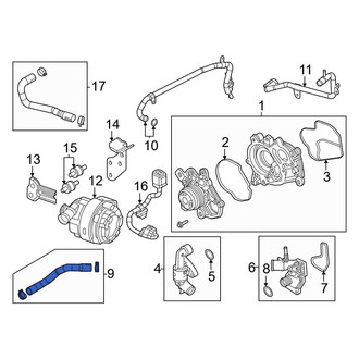 Mazda OE - Right Radiator Coolant Hose