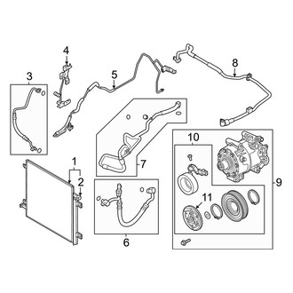 Mazda OE - Air Conditioner & Heater - Condenser, Compressor & Lines (Turbo / Turbo S)