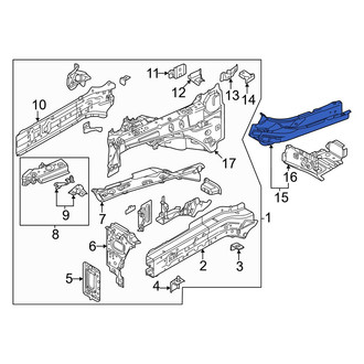 Mazda OE - Front Left Rearward Frame Side Member